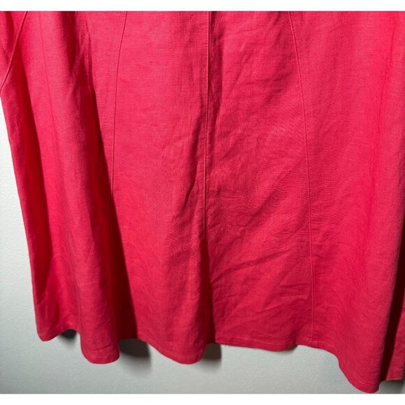 Westbound  Womens Pink 100% Linen Knee Length Skirt Size 10 A-Line Simple Casual - Picture 9 of 11